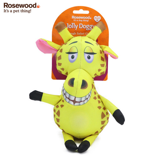 ROSEWOOD Dog Plush Toy - British Style, Durable, Chew-resistant, Knot Design, Fun Sound Dog Toy