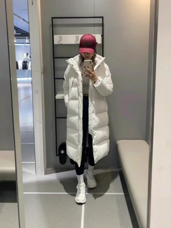 25冬季迪新男女同款情侣长款羽绒服加厚过膝连帽时尚简约羽绒外套|undefined