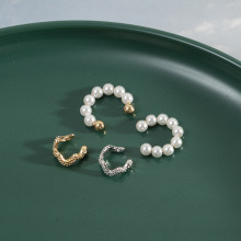 日韩百搭洋气时尚气质个性几何无耳洞假耳环金属耳骨耳夹