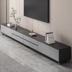 テレビキャビネットリビングルームホーム小型アパート2025新しいフロアスタンド収納一体型ブラックシンプルテレビキャビネット