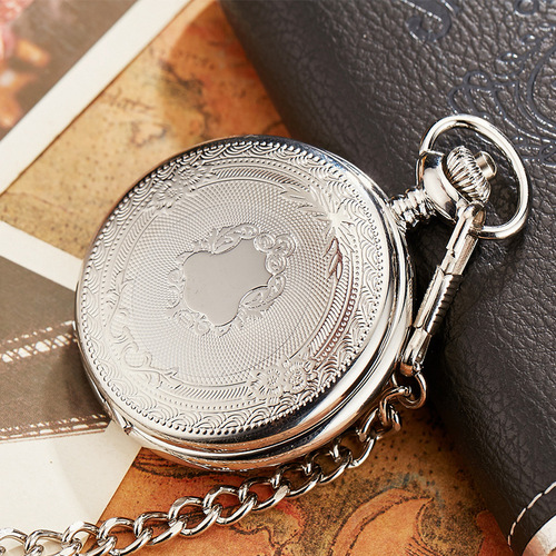 Factory direct selling hot selling classic carved 114 flip pocket watch retro watch men and women student gift hanging watch pocket watch