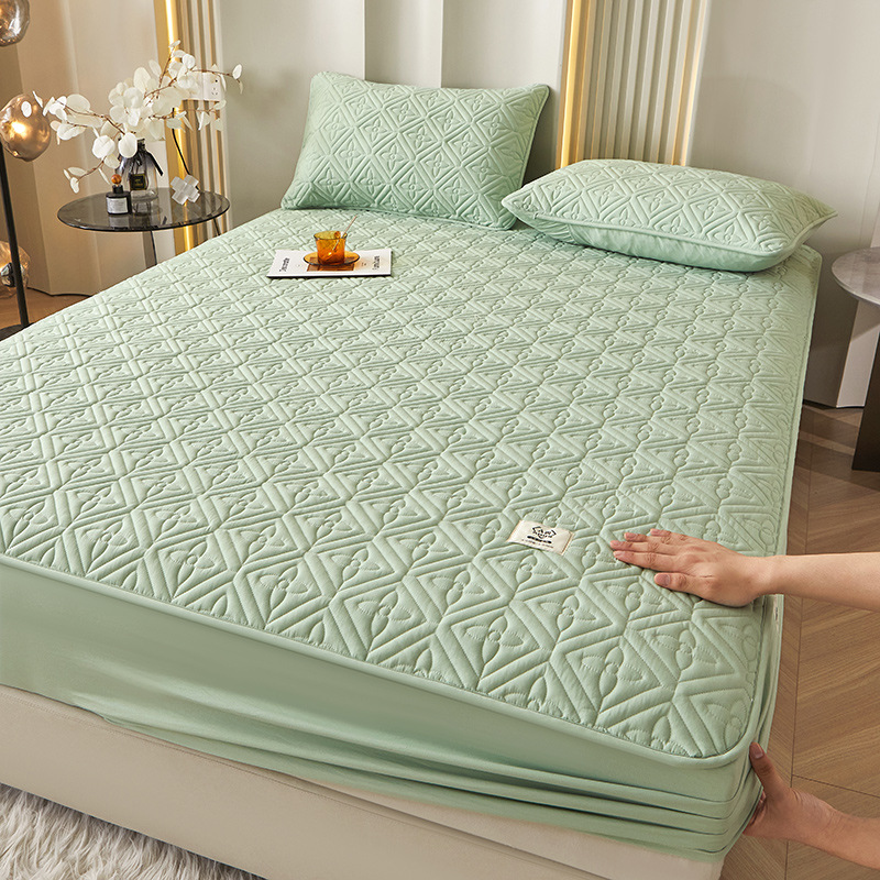 2025 nueva sábana acolchada antibacteriana de fibra de soja de algodón crudo de clase A para madres y bebés