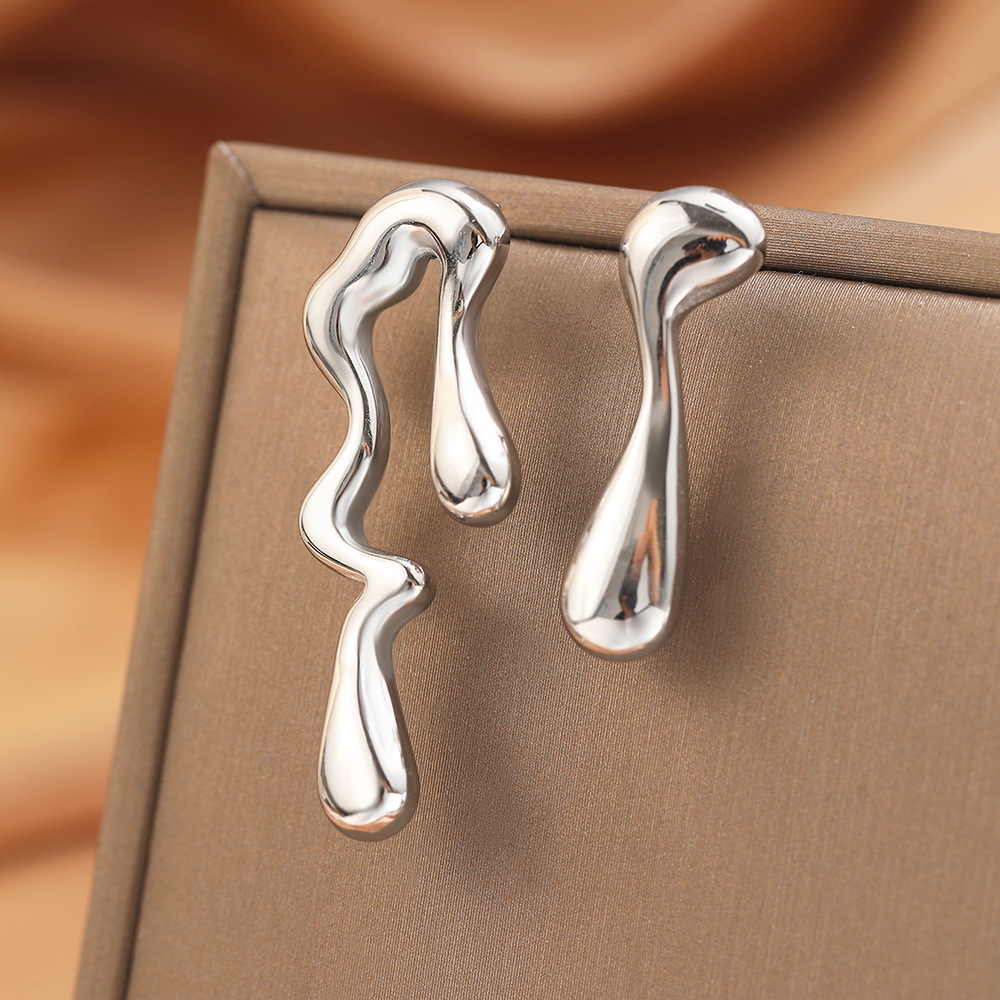 Boucles d'oreilles géométriques coréennes design de luxe_voghion.com