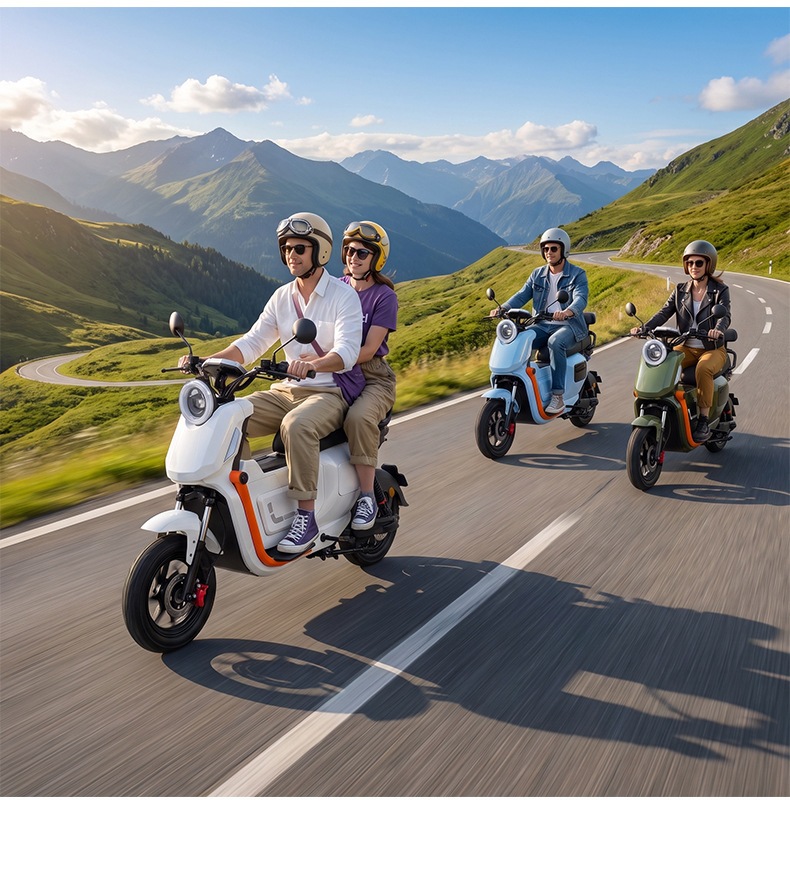 Cross-Border Wholesale U2 Electric Scooter with Integrated Seat and Rear Box, Specially Designed for Food Delivery, with Ultra-Long Battery Life