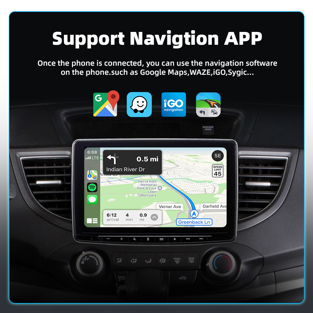 Cross-border best-selling mini portable wireless CarPlay adapter, compatible with Apple/Android devices, a 2-in-1 in-car connectivity box