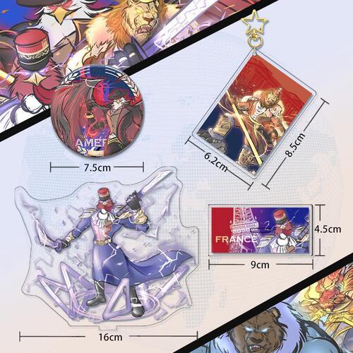 【Hongyi】Original Series of Ch National Style Illustration Standing Card Keychain Badges Acrylic Merchandise for Distribution