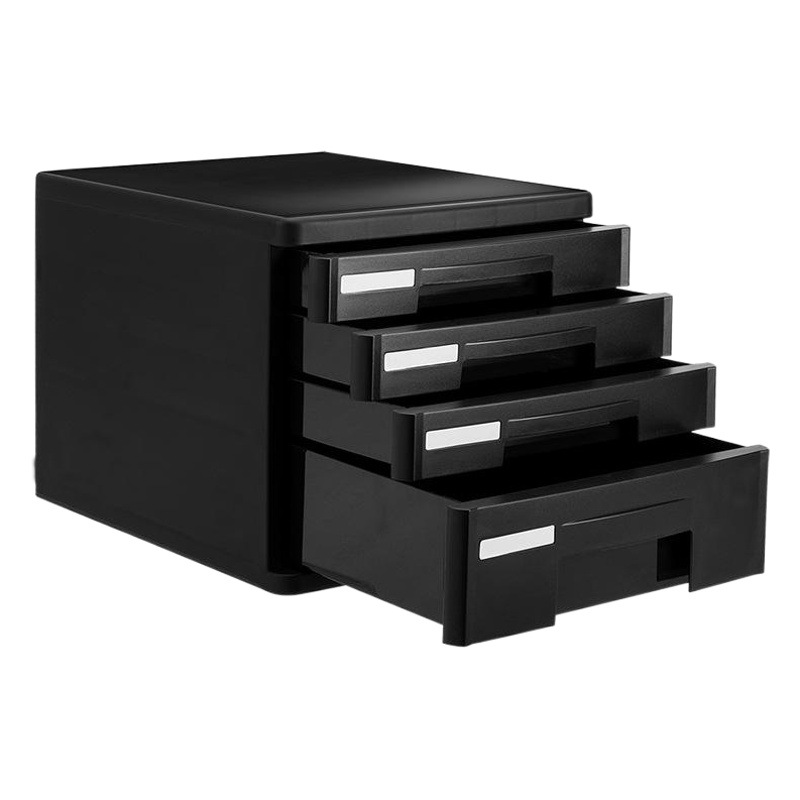 Deli 9772 de escritorio de plástico gabinete del cajón de archivo gabinete de material caja de almacenamiento gabinete de cuatro capas caja de papelería suministros de oficina