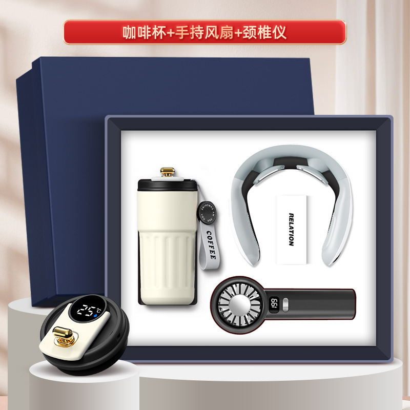 中秋節ビジネスギフトセット 夏ギフト ハンドヘルドファン 開店イベント 高級記念品 カスタム|undefined
