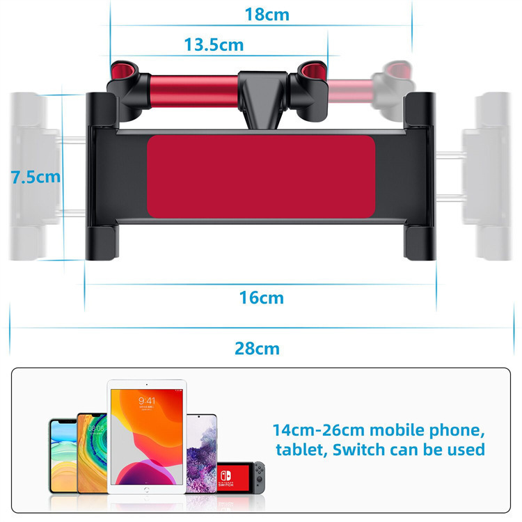 Car Rear Tablet Holder Car Headrest Seat Back Special Mobile Phone Holder Retractable Folding Universal Holder