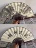 Fan Tourism Crafts 10 -inch Men's Fan Double -sided silk bamboo fan Chinese ancient style fold fan craft gift wholesale