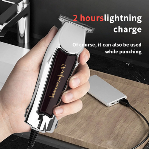 Cross-border USB rechargeable hair clipper oil head shaver carving electric clipper digital display hair clipper electric clipper