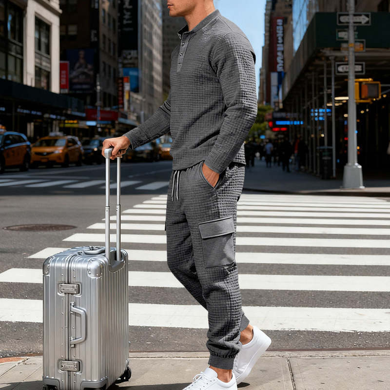 Men's Clothing Men's Heavyweight Long Sleeved Workwear Suit Autumn Winter Outdoor Textured Retro Tough Guy Loose Fit_viptrois.com