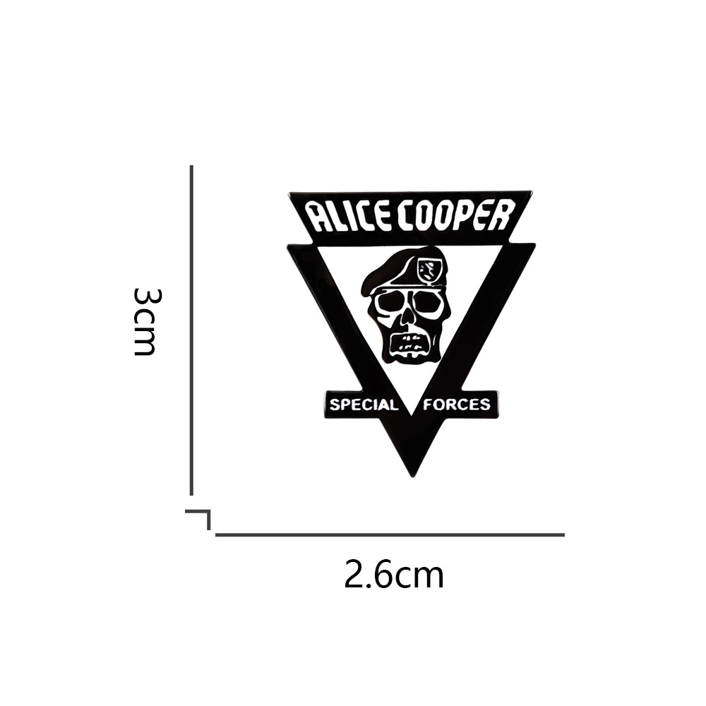 American Rock Singer Alice Cooper Brooch Music Album Special Forces Badge Band Peripheral Accessories