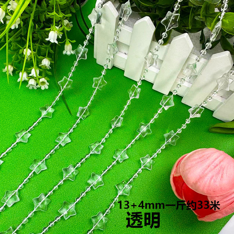 アクリルのコードの玉のウェディングの玉のカーテンの結婚式は水晶の道をまねて舞台の吊り下げの装飾の水晶のクリスマスツリーの玉のチェーンを引きます