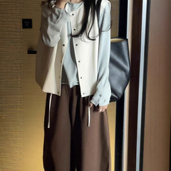 复古风马甲内搭套装女秋季新款宽松显瘦韩版马甲慵懒百搭打底衫春