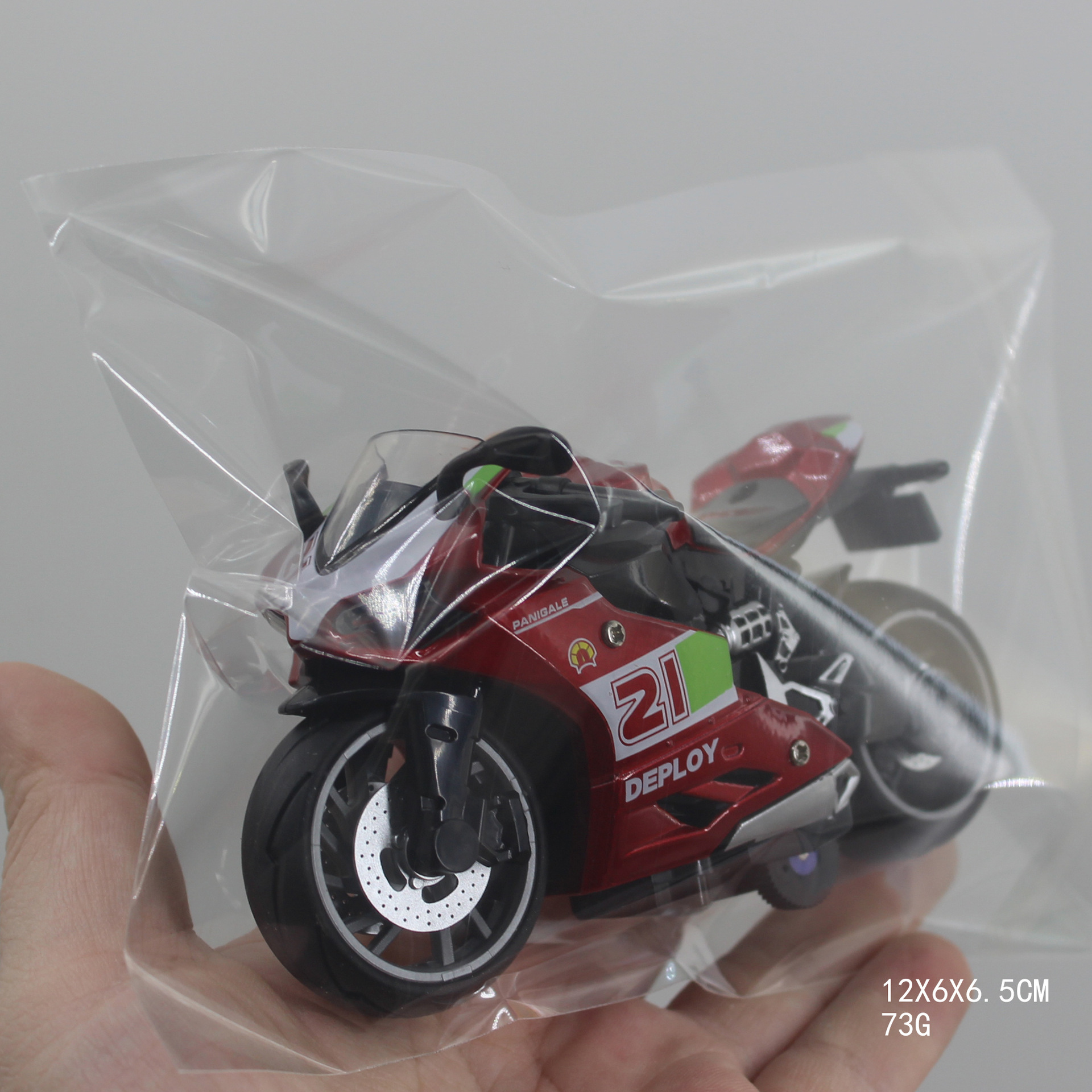 【73G】OPP 가방 H7788-1 Du 레드 시뮬레이션 오토바이 모델 12*6*6.5CM