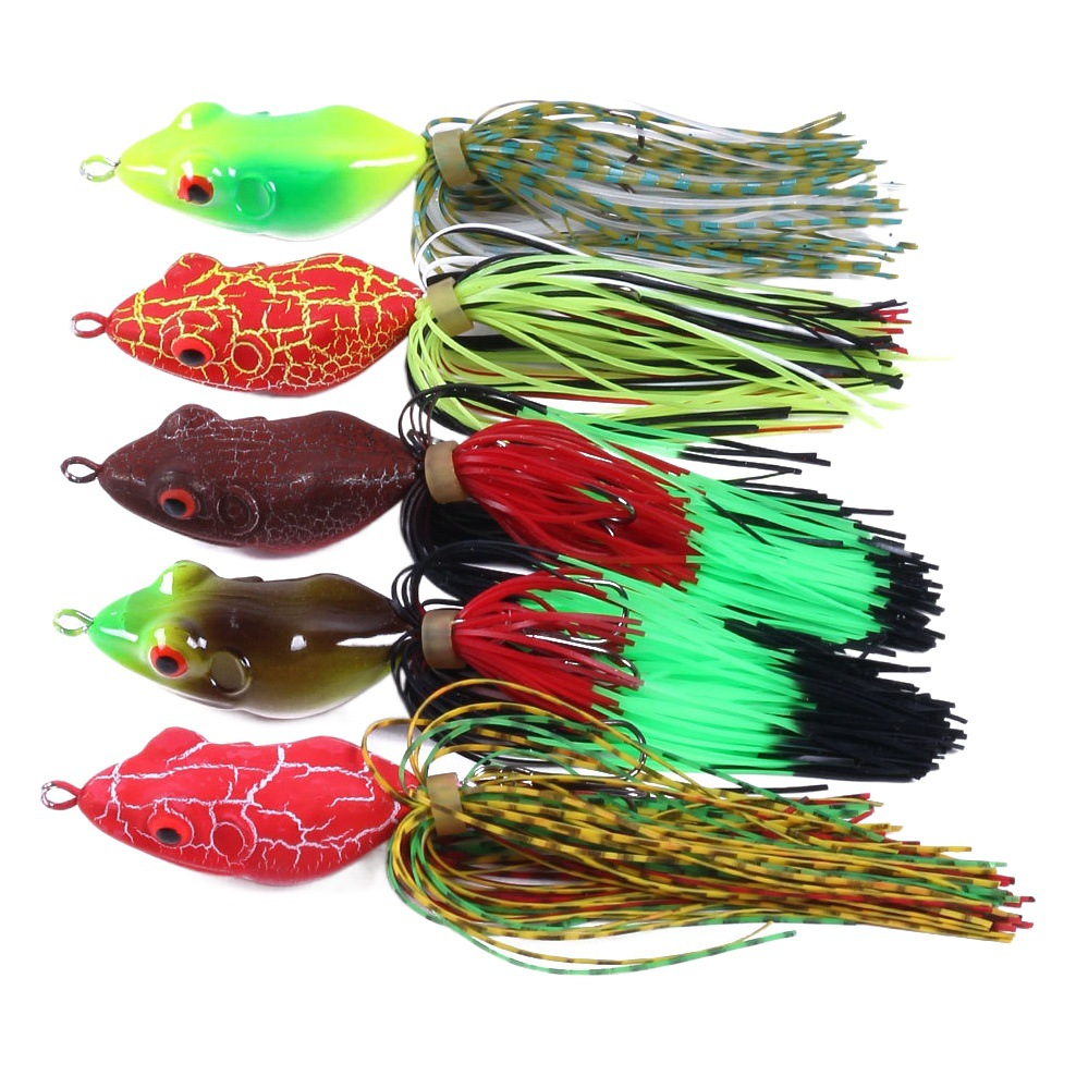 Tiro largo hierba pesada Mini 10g SOMO mágico Lei Rana modificada Luya negro Lei Qiang pequeña rana venenosa cebo falso gancho de diamante negro