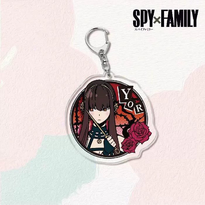Акриловый брелок для ключей (SPY×FAMILY) — двусторонняя миниатюрная подвеска, полупрозрачная двусторонняя печать