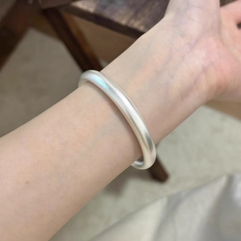 古代の伝統を継承したナマズバックブレスレット、ソリッドクローズカット8Nプレーンリングブレスレット、女性用、ファッショナブルでハイエンド、ライブブロードキャスト限定|undefined