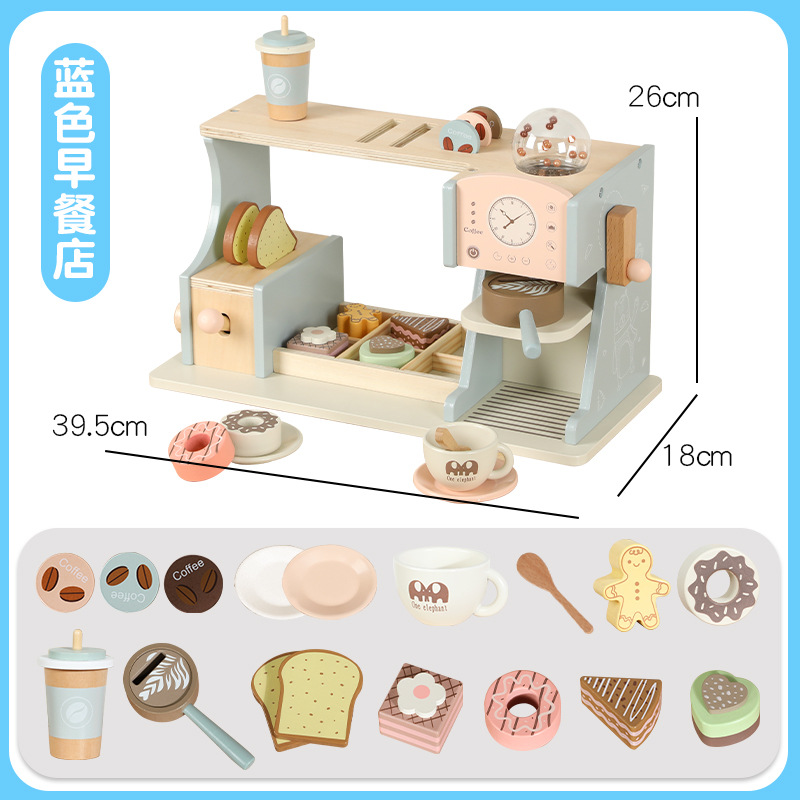 Postres para niños, desayuno, cocina pequeña de madera, juguete, mini simulación, juego de cocina, pan