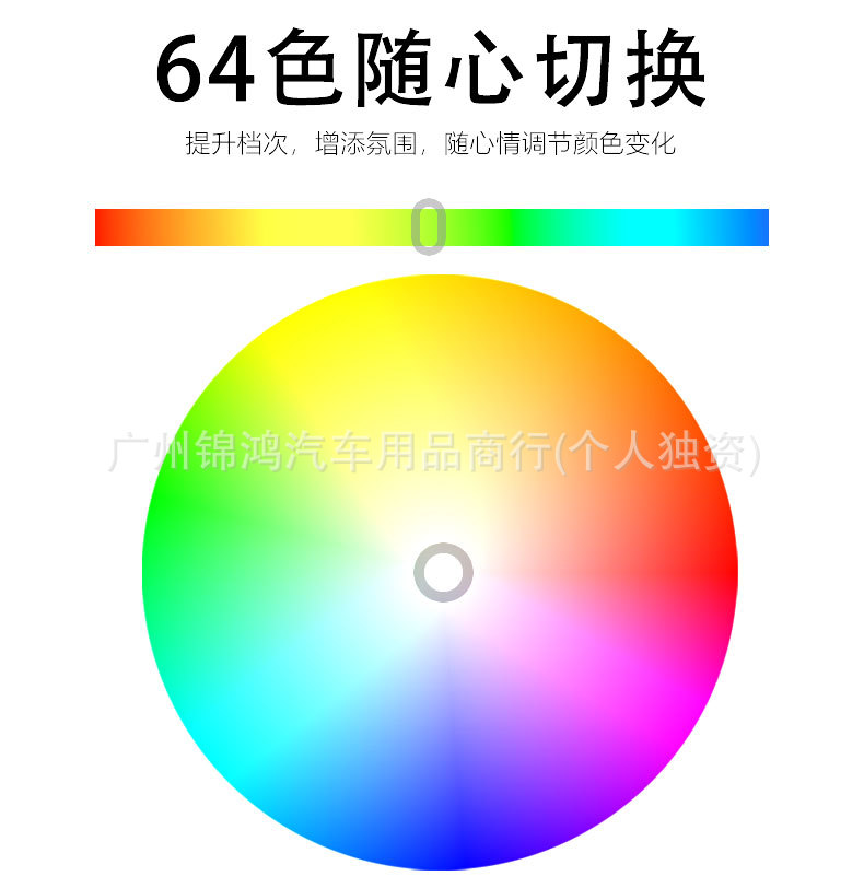Car USB ambient light, central control panel, dashboard, through-body fantasy light strip, front windshield, direct sales from manufacturer, APP control