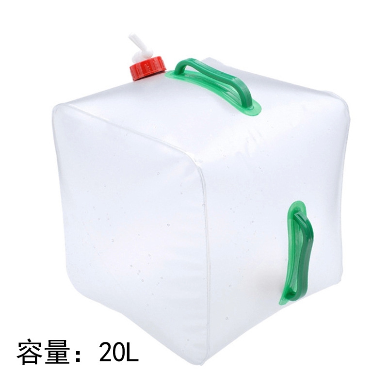 20L vehicle-mounted folding water bag PVC square outdoor emergency disaster relief survival drinking kettle picnic water portable bucket