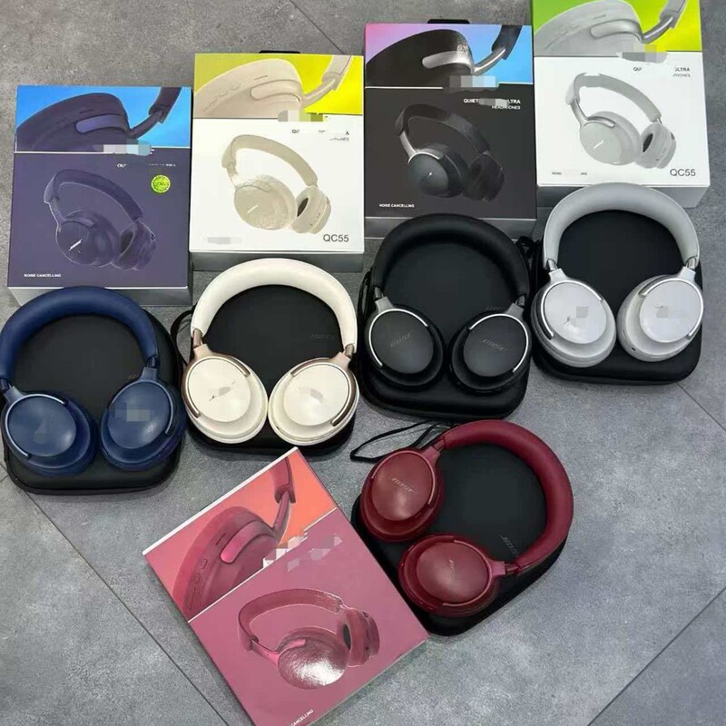 Cross-Border Qc55 Bluetooth Over-Ear Headphones Without Noise Cancellation Qc Ultra Wireless Headphones Foldable with Leather Case in Stock Cross-Border Qc55 Bluetooth Over-Ear Headphones Without Noise Cancellation Qc Ultra Wireless Headphones Foldable with Leather Case in Stock