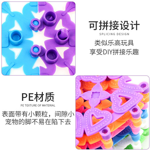 Pet Dog Crate Mat Non-slip Dog Grid Mat Crates Pads Interlocking Anti-slip Dog Crate Mat for Sale