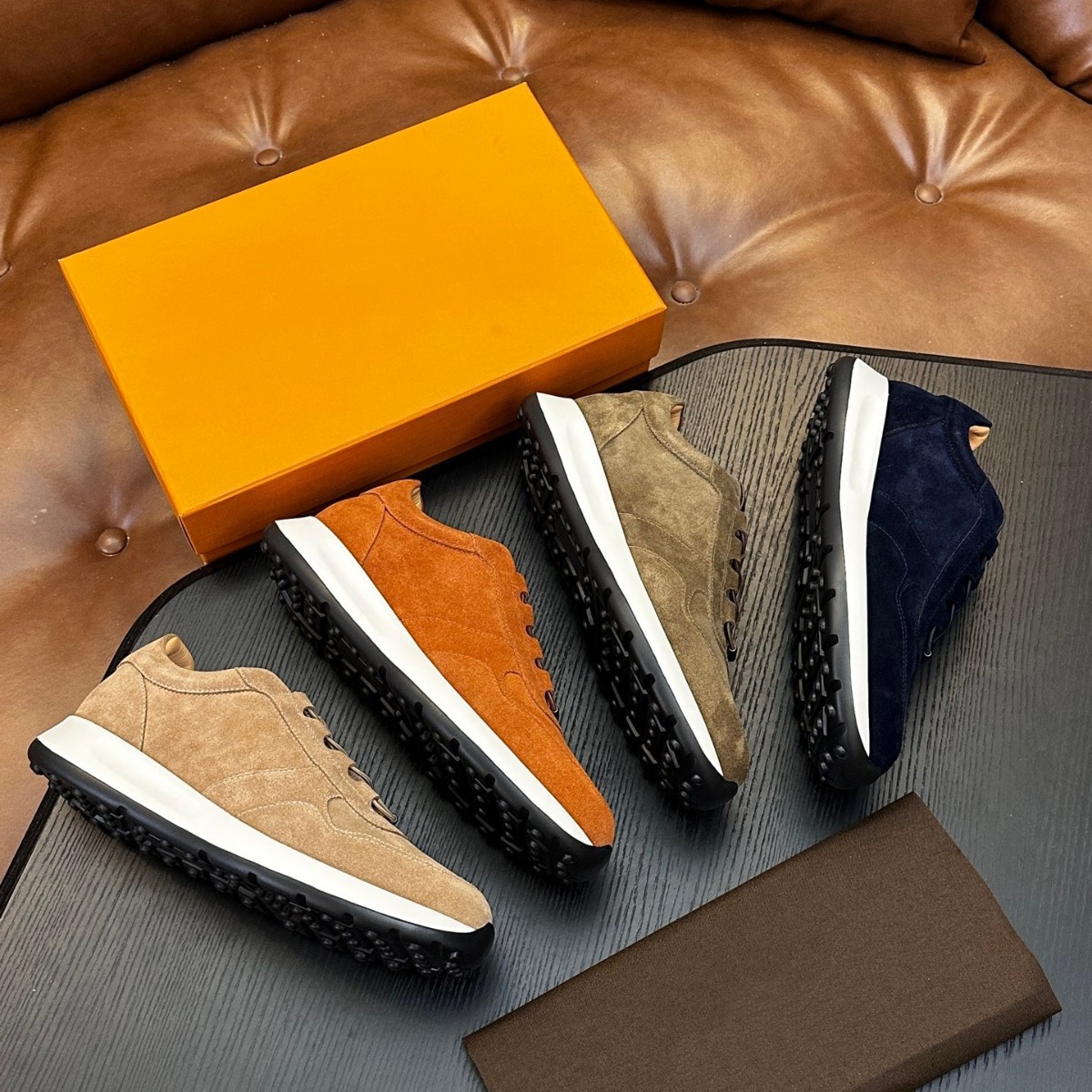 2026 New Genuine Leather Casual Shoes, Cross-Border Hot-Selling Fashionable Suede Men's Shoes, Lightweight and Versatile for Men's Daily Wear