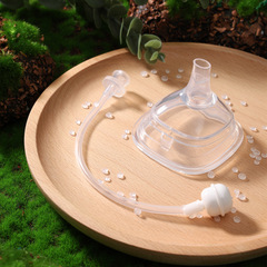 Manufacturer suitable for square Hegan baby bottle accessories gravity ball silicone pacifier straw learning drinking spout duckbill handle