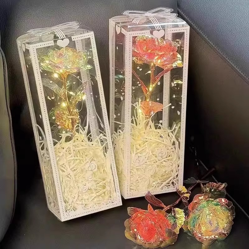 【新規の方0.01】新しいカラフルなグレアローズシミュレーション永遠の花装飾小道具誕生日プレゼント|undefined