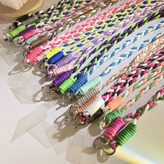 DIY handmade diagonal long chain lanyard colorful hanging universal mobile phone case ins mobile phone lanyard hanging neck chain backpack belt
