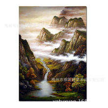 大芬純手繪油畫中國山水風景牆裝飾畫大幅中式落地畫