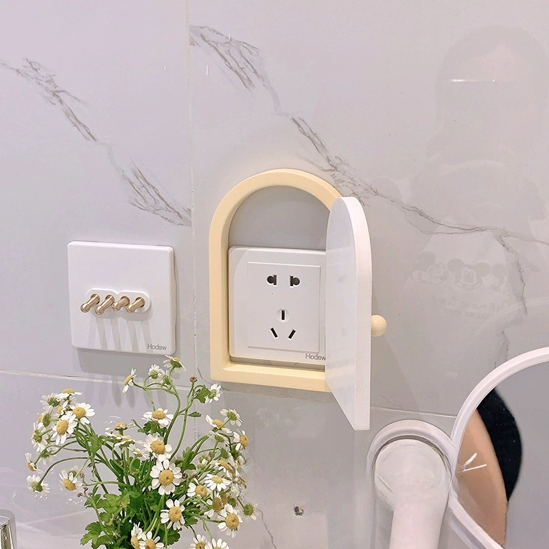 2025 новых симпатичных наклеек на розетки в форме дверцы, защитные накладки на розетки, декоративная рамка, блокировка, 3D