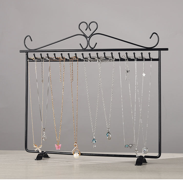 Simple Style Solid Color Iron Jewelry Rack display picture 1