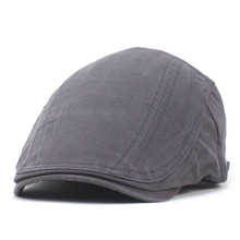 春夏季韩版纯棉帽子简约光板鸭舌帽男款水洗前进帽女士复古贝雷帽