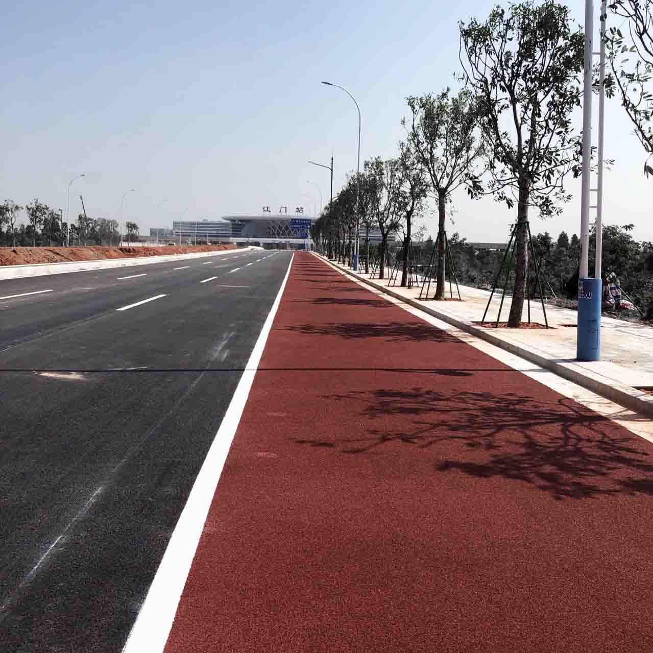 保路威彩色路面 防滑装甲 人行道路面图案高速路标线彩色防滑路面