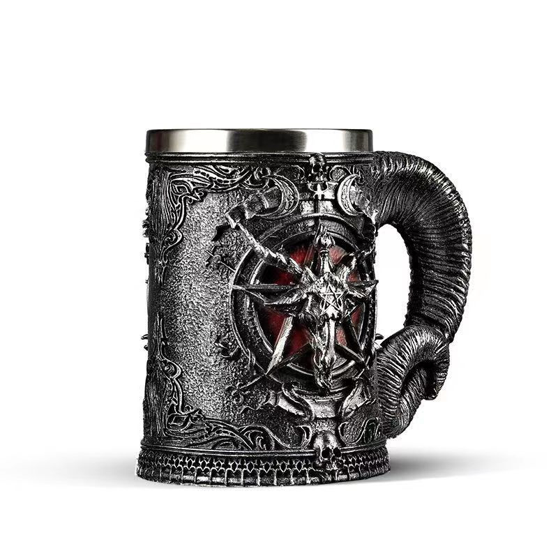 Nueva Taza de Cerveza de Gran Capacidad, Diseño Retro de Dibujos Animados, Taza de Agua de Acero Inoxidable, Taza Creativa de Resina image 7