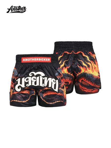 Anotherboxer New Flame Snake Muay Thai Shorts Professional Sanda Mma Muay Thai Shorts Boxing Outfit