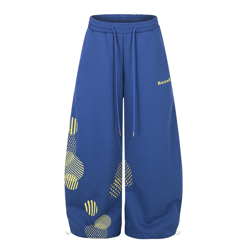 Creative and Unique Graphic Design Scimitar Sweatpants for Men, Vibe European and American Trendy Brand Design, Loose Fit Wide-Leg Long Pants Creative and Unique Graphic Design Scimitar Sweatpants for Men, Vibe European and American Trendy Brand Design, Loose Fit Wide-Leg Long Pants