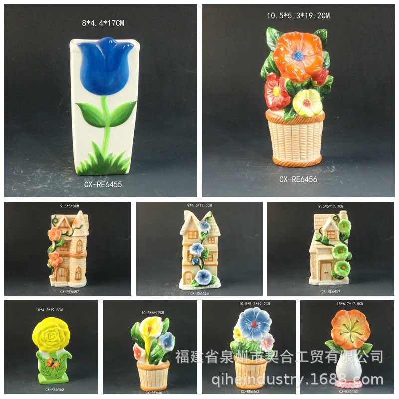 Humidificador de aire acondicionado de flores de cerámica, inserto de pared de aire acondicionado de cerámica, muebles para el hogar, artesanías de cerámica