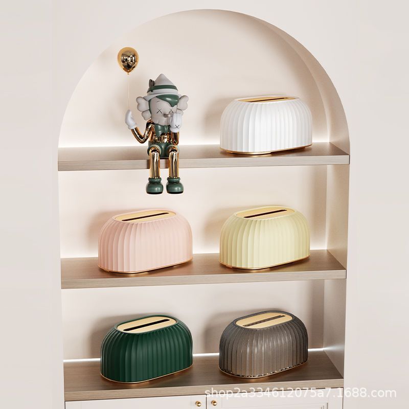 Caja de Pañuelos para Coche de Tejido de Lujo, con Luz Decorativa para Sala de Estar e Higiene