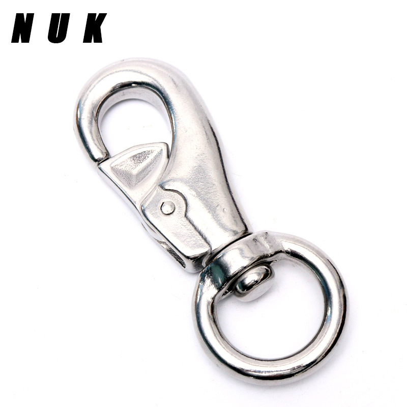 不锈钢304牛头钩 大型犬用牵引绳钩 万向旋转挂钩 不锈钢牛头钩