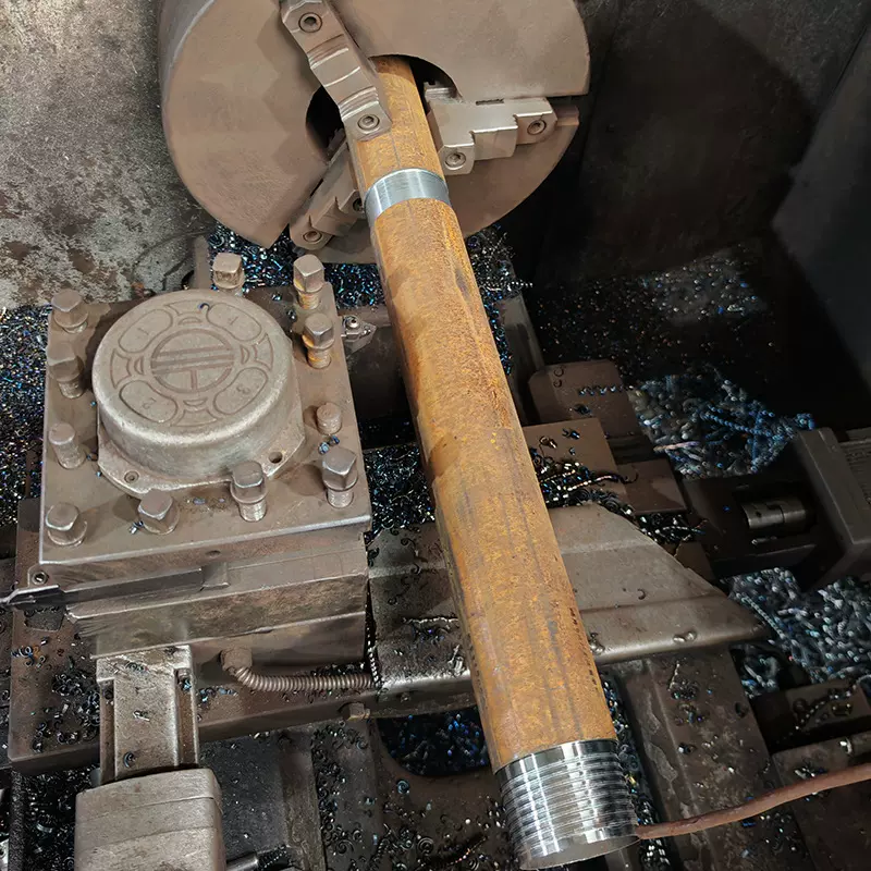 108钢花管棚管地质跟管套管打孔尖袖阀管车凹槽石油钻探用无缝管