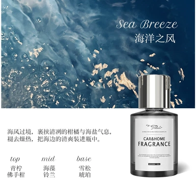 Car Air Freshener, Car Perfume, High-End Fragrance, Men's Long-Lasting Fragrance, Light Fragrance, Fresh Air in the Car, Car Fragrance (Car Perfume Aromatherapy) - meizu-ocean-wind