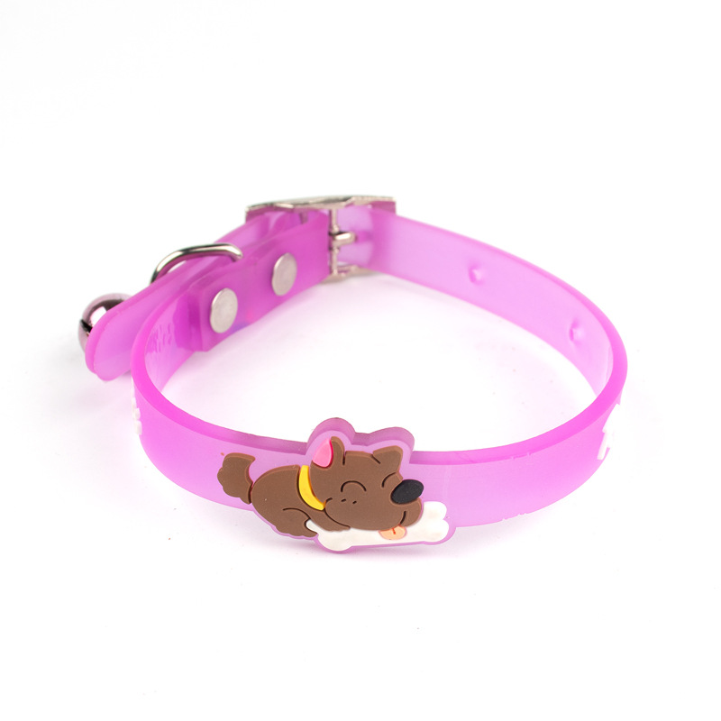 Collar de campana para mascotas collar de goma de color sólido para gatos collar de perros lindos collar para mascotas al por mayor