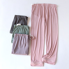 Spring and Autumn New Maternity Sleep Pants Modal Elastic Pants Summer Thin Adjustable Plus Size Pre-Natal Home Pants