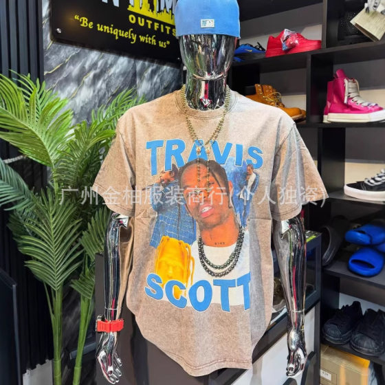 Men t-shirt wholesalena tees wholesale men's t-shirt short sleeve wide cartoon pattern Cotto