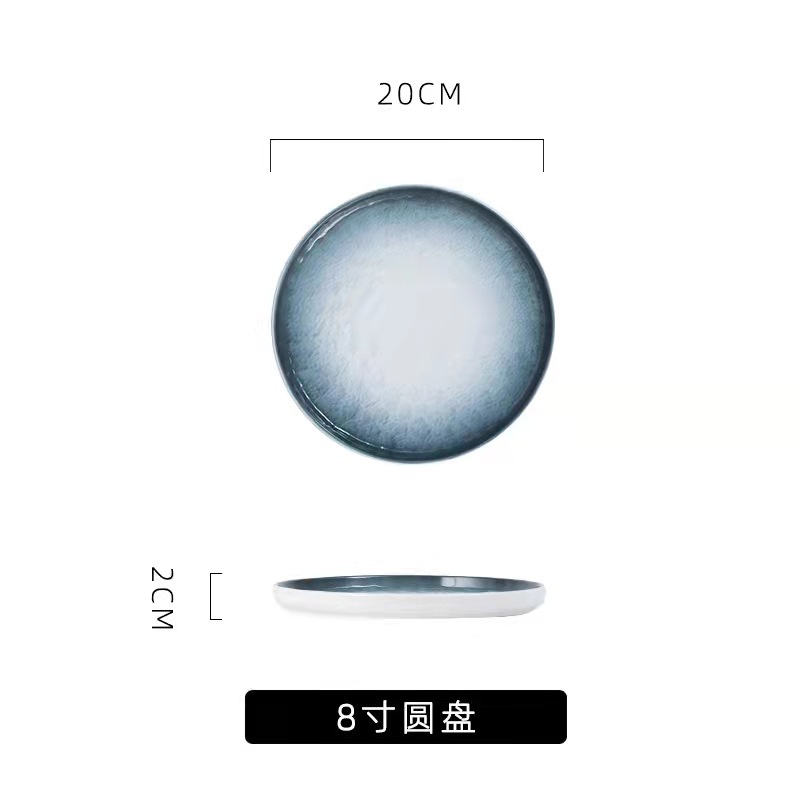 Cuenco y plato de estilo japonés traje de hogar creativo cuenco y plato de cerámica nórdica vajilla traje de lujo ligero cuenco y plato combinación cuenco y plato