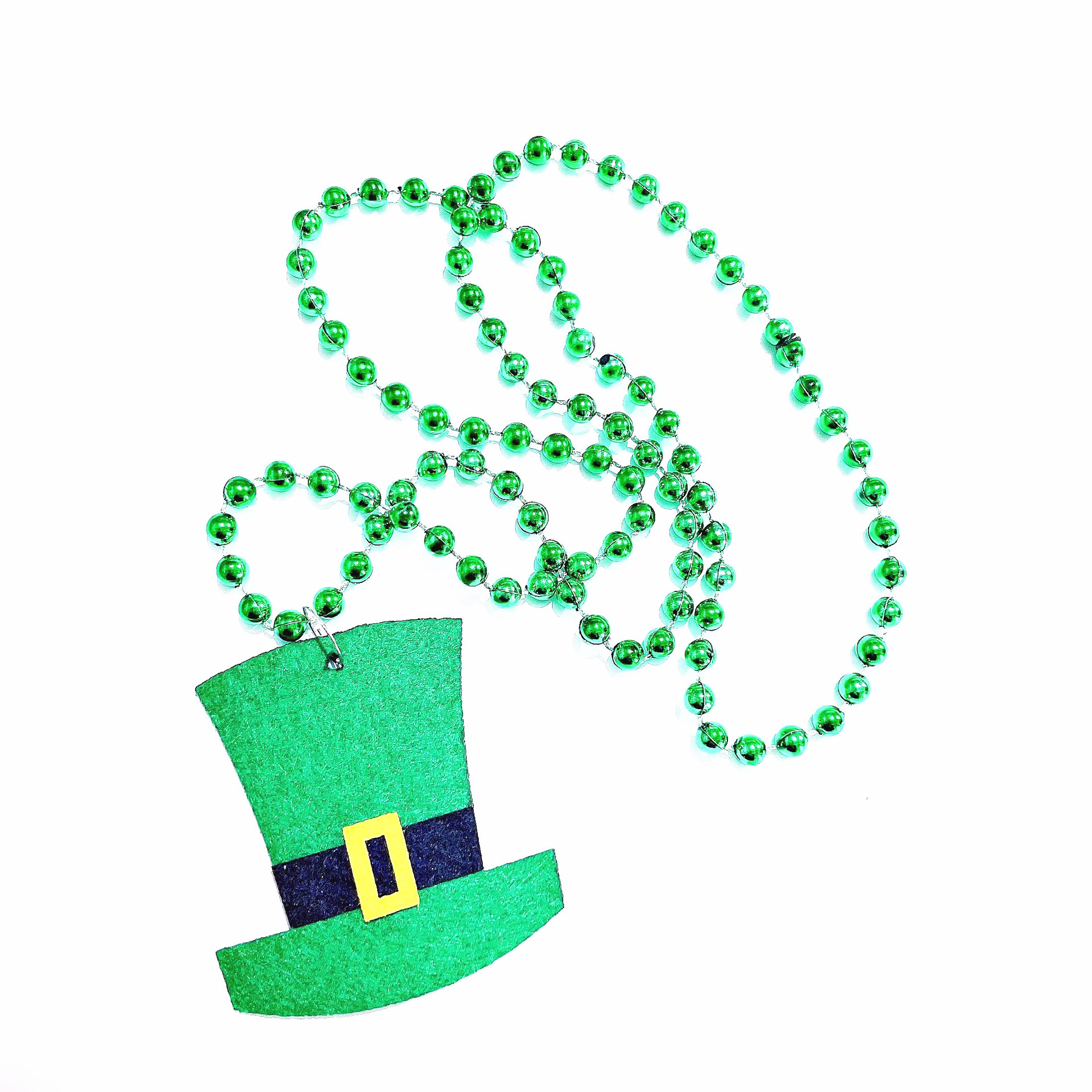 Collar de San Patricio Collar de día de Irlanda Cadena de cuentas de trébol Festival Carnaval Fiesta Cadena de cuentas Exclusivo transfronterizo